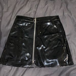 Faux leather skirt